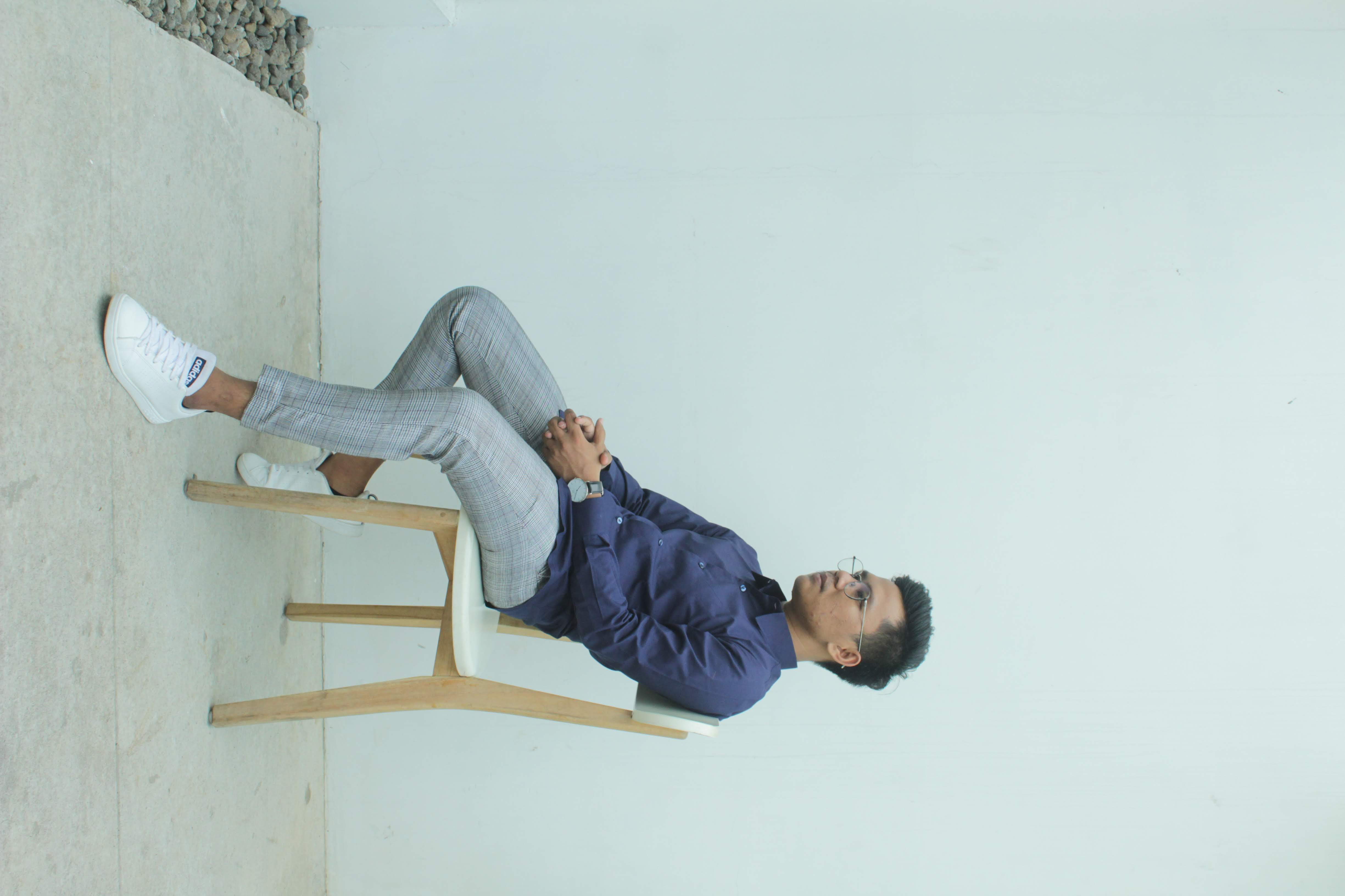 Celana semiwool slimfit